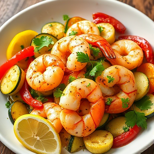 Lemon Garlic Shrimp Stir-Fry