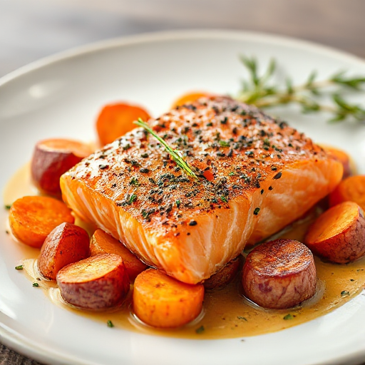 Smoked Salmon with Sweet Potatoes